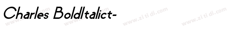 Charles BoldItalict字体转换